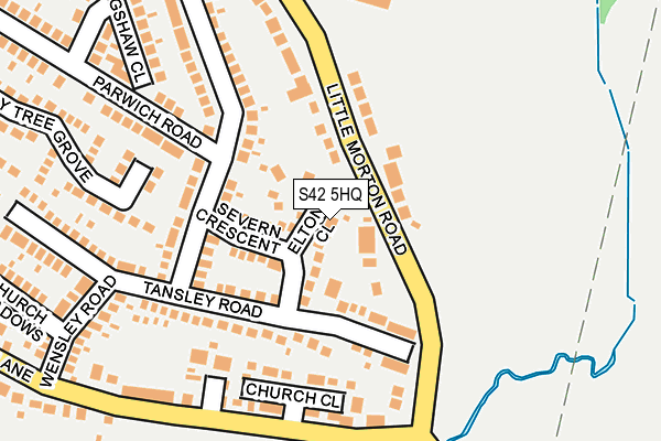 S42 5HQ map - OS OpenMap – Local (Ordnance Survey)