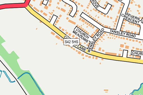 S42 5HS map - OS OpenMap – Local (Ordnance Survey)