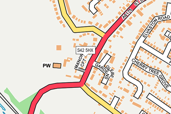 S42 5HX map - OS OpenMap – Local (Ordnance Survey)