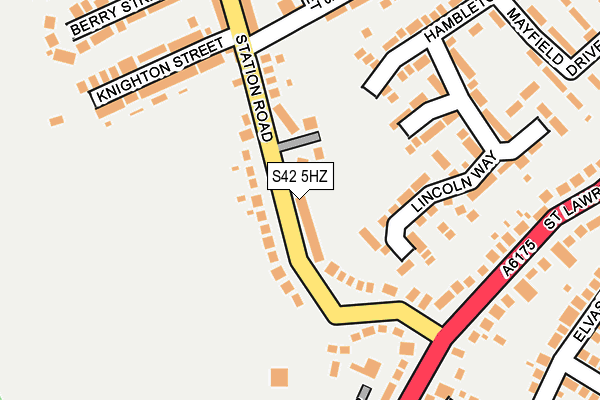 S42 5HZ map - OS OpenMap – Local (Ordnance Survey)