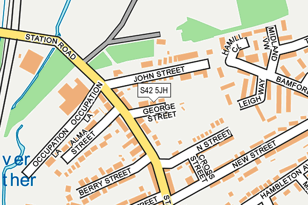 S42 5JH map - OS OpenMap – Local (Ordnance Survey)