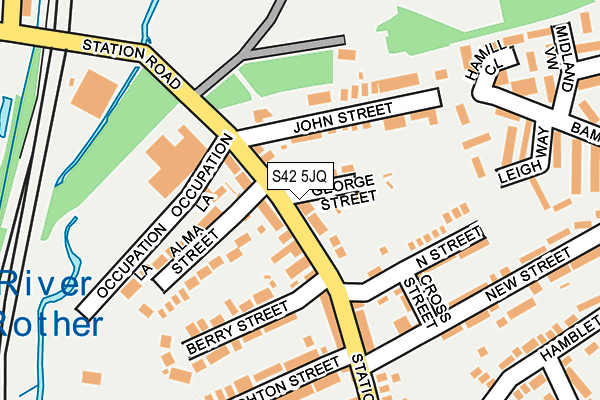 S42 5JQ map - OS OpenMap – Local (Ordnance Survey)