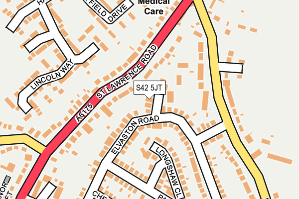 S42 5JT map - OS OpenMap – Local (Ordnance Survey)