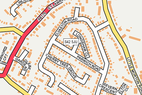 S42 5JU map - OS OpenMap – Local (Ordnance Survey)