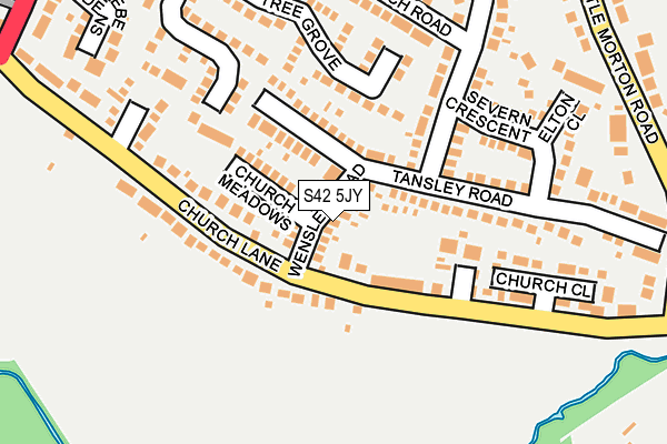 S42 5JY map - OS OpenMap – Local (Ordnance Survey)