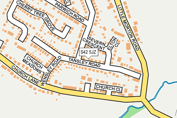 S42 5JZ map - OS OpenMap – Local (Ordnance Survey)