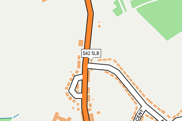 S42 5LB map - OS OpenMap – Local (Ordnance Survey)