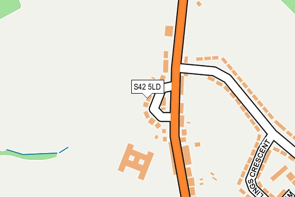 S42 5LD map - OS OpenMap – Local (Ordnance Survey)