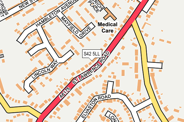 S42 5LL map - OS OpenMap – Local (Ordnance Survey)
