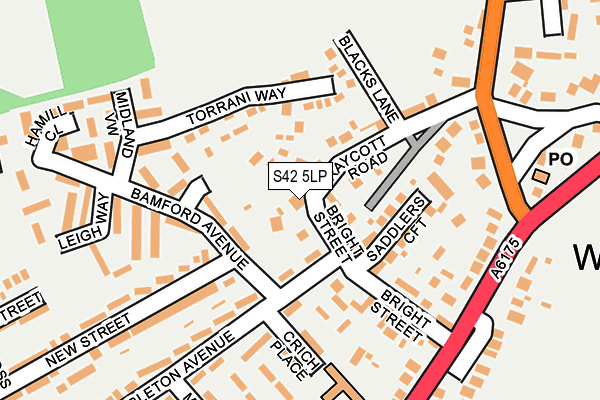 S42 5LP map - OS OpenMap – Local (Ordnance Survey)
