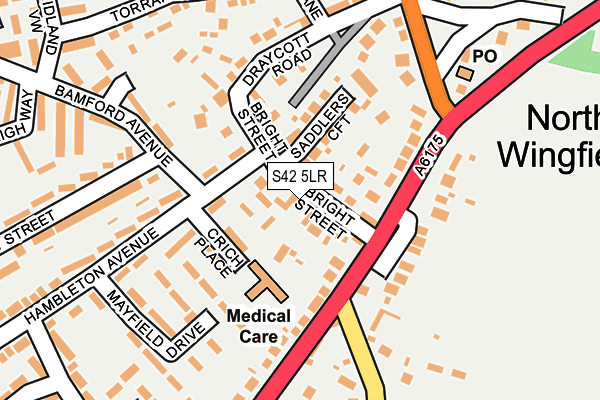 S42 5LR map - OS OpenMap – Local (Ordnance Survey)