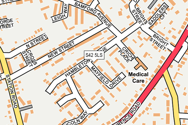 S42 5LS map - OS OpenMap – Local (Ordnance Survey)