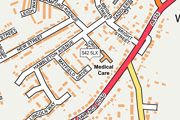 S42 5LX map - OS OpenMap – Local (Ordnance Survey)