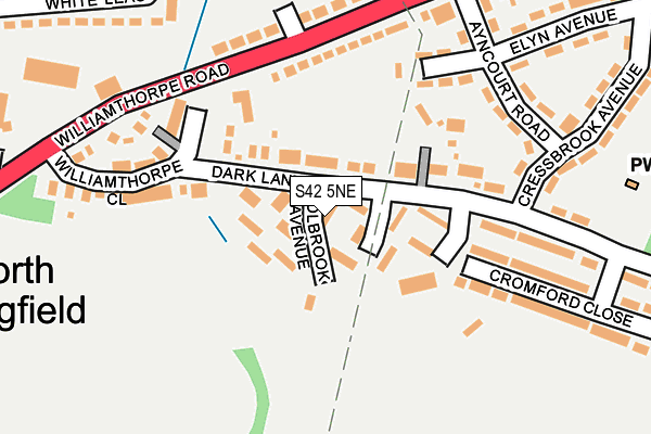 S42 5NE map - OS OpenMap – Local (Ordnance Survey)