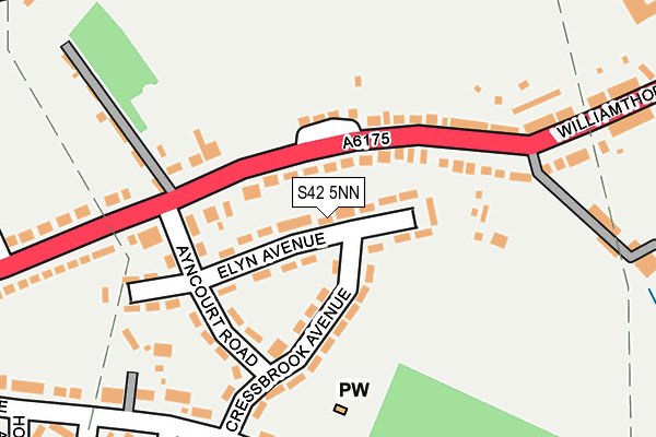 S42 5NN map - OS OpenMap – Local (Ordnance Survey)