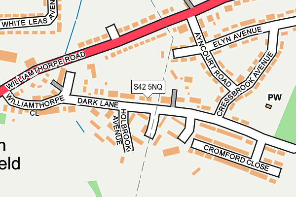 S42 5NQ map - OS OpenMap – Local (Ordnance Survey)
