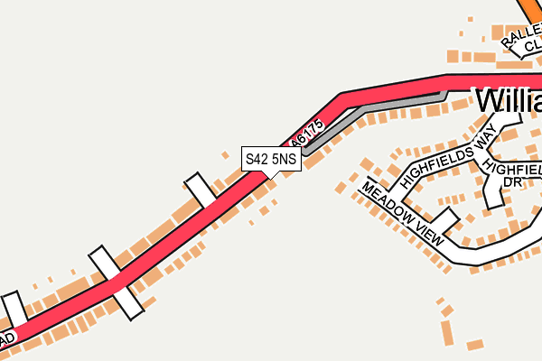 S42 5NS map - OS OpenMap – Local (Ordnance Survey)