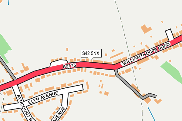 S42 5NX map - OS OpenMap – Local (Ordnance Survey)