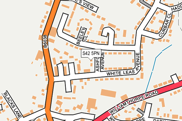 S42 5PN map - OS OpenMap – Local (Ordnance Survey)