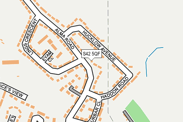 S42 5QF map - OS OpenMap – Local (Ordnance Survey)