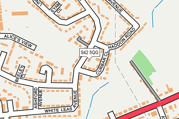 S42 5QG map - OS OpenMap – Local (Ordnance Survey)