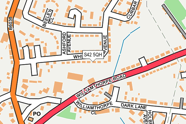 S42 5QH map - OS OpenMap – Local (Ordnance Survey)