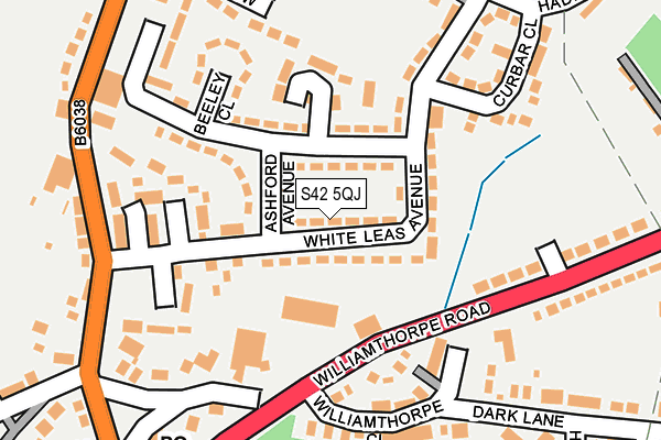 S42 5QJ map - OS OpenMap – Local (Ordnance Survey)