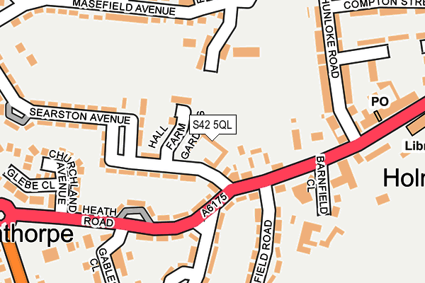 S42 5QL map - OS OpenMap – Local (Ordnance Survey)