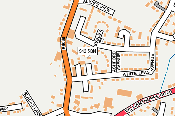 S42 5QN map - OS OpenMap – Local (Ordnance Survey)