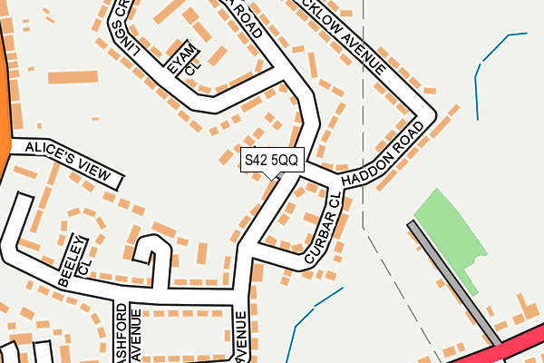 S42 5QQ map - OS OpenMap – Local (Ordnance Survey)