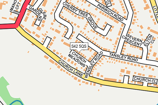 S42 5QS map - OS OpenMap – Local (Ordnance Survey)