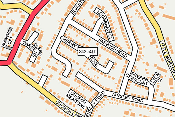 S42 5QT map - OS OpenMap – Local (Ordnance Survey)