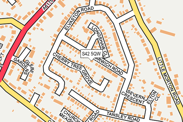 S42 5QW map - OS OpenMap – Local (Ordnance Survey)