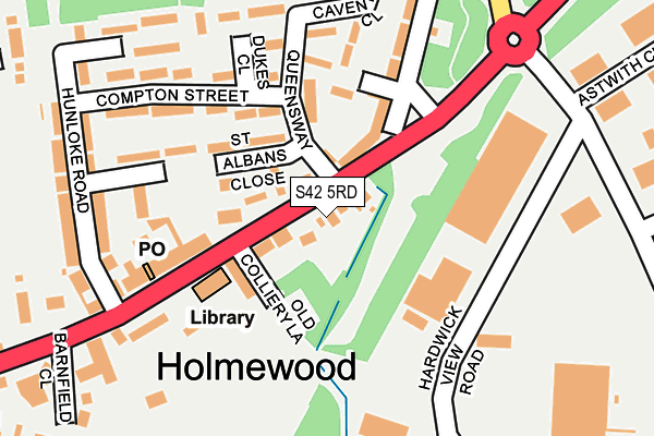 S42 5RD map - OS OpenMap – Local (Ordnance Survey)
