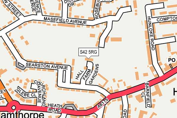 S42 5RG map - OS OpenMap – Local (Ordnance Survey)