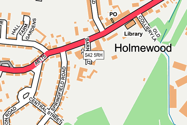 S42 5RH map - OS OpenMap – Local (Ordnance Survey)