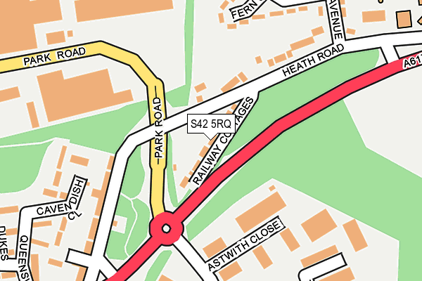 S42 5RQ map - OS OpenMap – Local (Ordnance Survey)