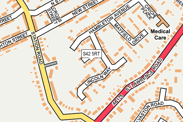 S42 5RT map - OS OpenMap – Local (Ordnance Survey)