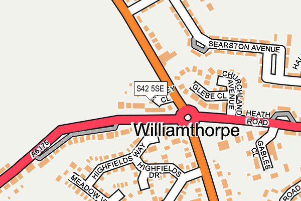 S42 5SE map - OS OpenMap – Local (Ordnance Survey)