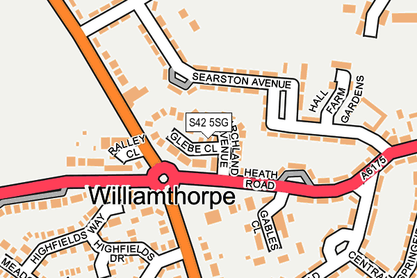 S42 5SG map - OS OpenMap – Local (Ordnance Survey)