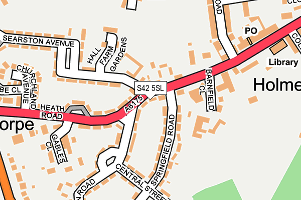 S42 5SL map - OS OpenMap – Local (Ordnance Survey)