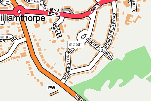 S42 5ST map - OS OpenMap – Local (Ordnance Survey)