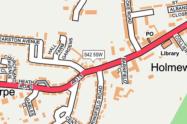 S42 5SW map - OS OpenMap – Local (Ordnance Survey)