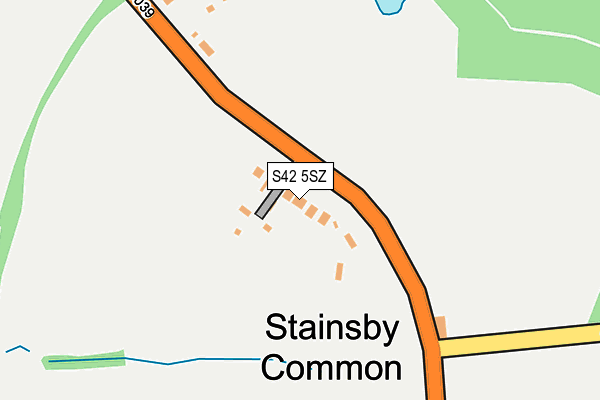 S42 5SZ map - OS OpenMap – Local (Ordnance Survey)