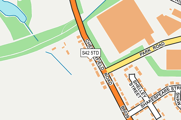 S42 5TD map - OS OpenMap – Local (Ordnance Survey)
