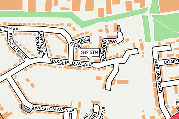 S42 5TN map - OS OpenMap – Local (Ordnance Survey)