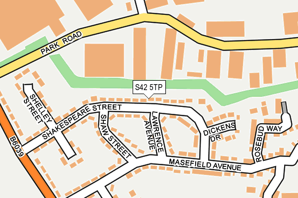 S42 5TP map - OS OpenMap – Local (Ordnance Survey)