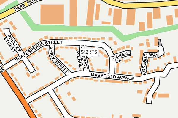 S42 5TS map - OS OpenMap – Local (Ordnance Survey)