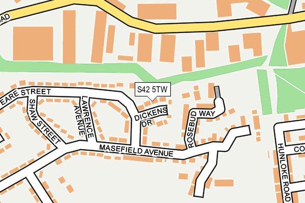 S42 5TW map - OS OpenMap – Local (Ordnance Survey)