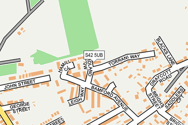 S42 5UB map - OS OpenMap – Local (Ordnance Survey)